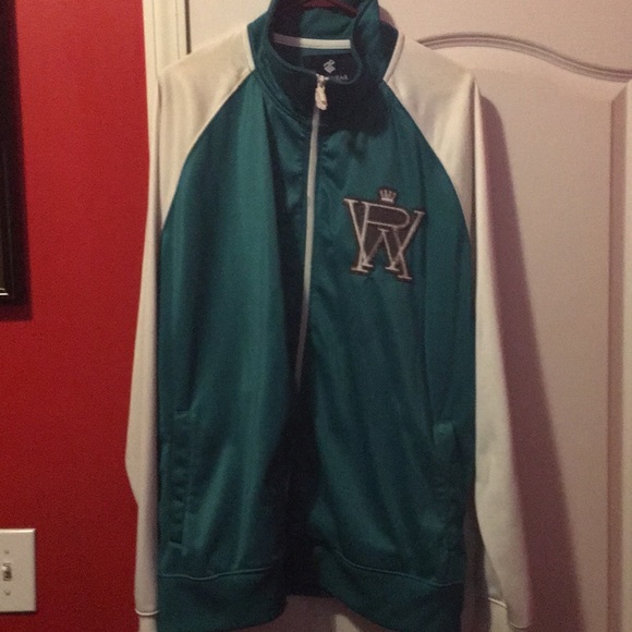 Men’s roca wear polyester turquoise jacket - Picture 1 of 3